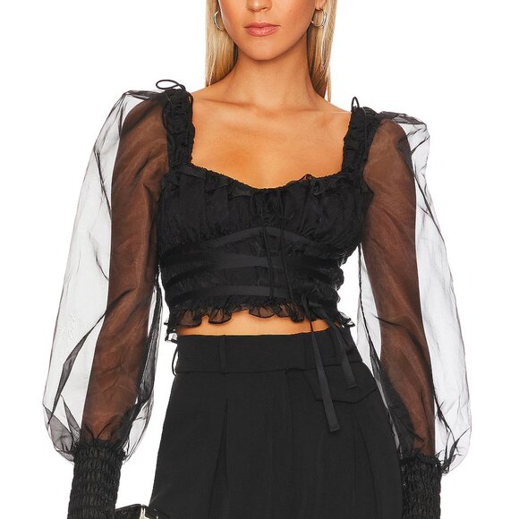 NWT For Love & Lemons Gabrielle Top - size Small - Picture 1 of 8